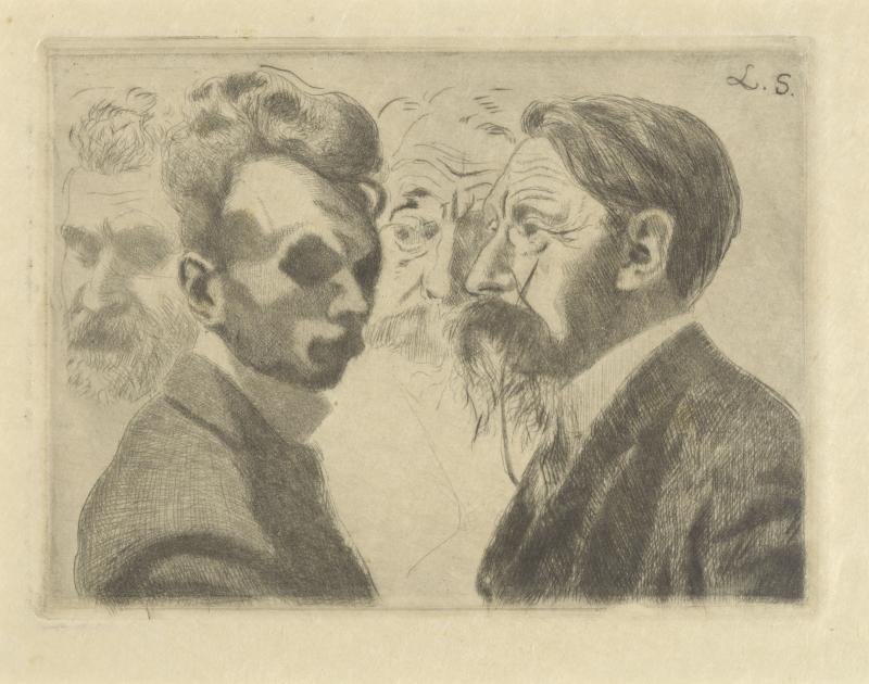 Zelfportret, dubbelportret van Emile Verhaeren en portret van Edmond Deman