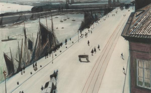 View of Visserskaai from the Studio, Ostend, 1909